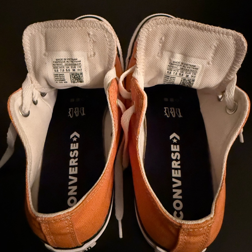 “SOLD” Women Converse Golden Orange All Star Sneakers - Picture 9 of 11